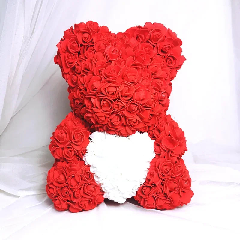 Flower Rose Bear For Valentines Day