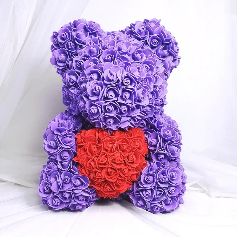 Flower Rose Bear For Valentines Day