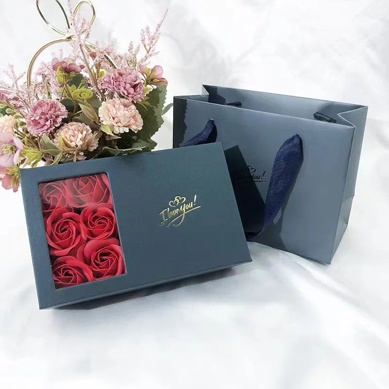 Flower Jewelry Box Six Roses Window Gift Box