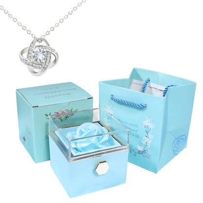 Valentine Soap Rose Jewelry Box with Necklace